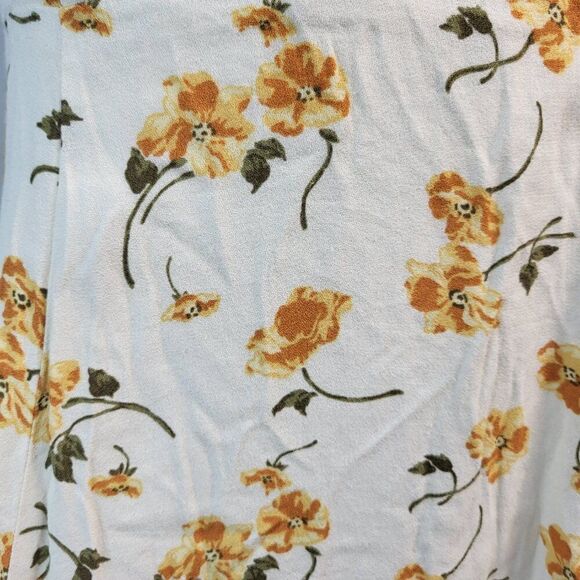 Reformation Size 10 Yellow Floral Short RTR Dress Sweetheart Neck Open Back - Picture 3 of 16